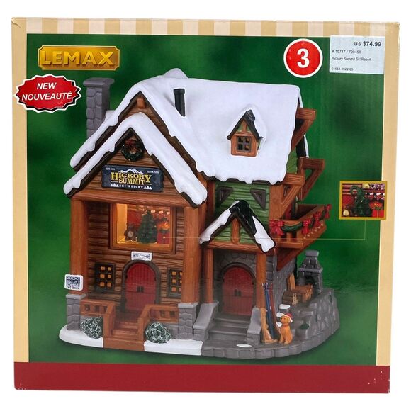 Lemax Hickory Summit Ski Resort Lighted Porcelain Christmas Village House 15747 - Picture 2 of 7